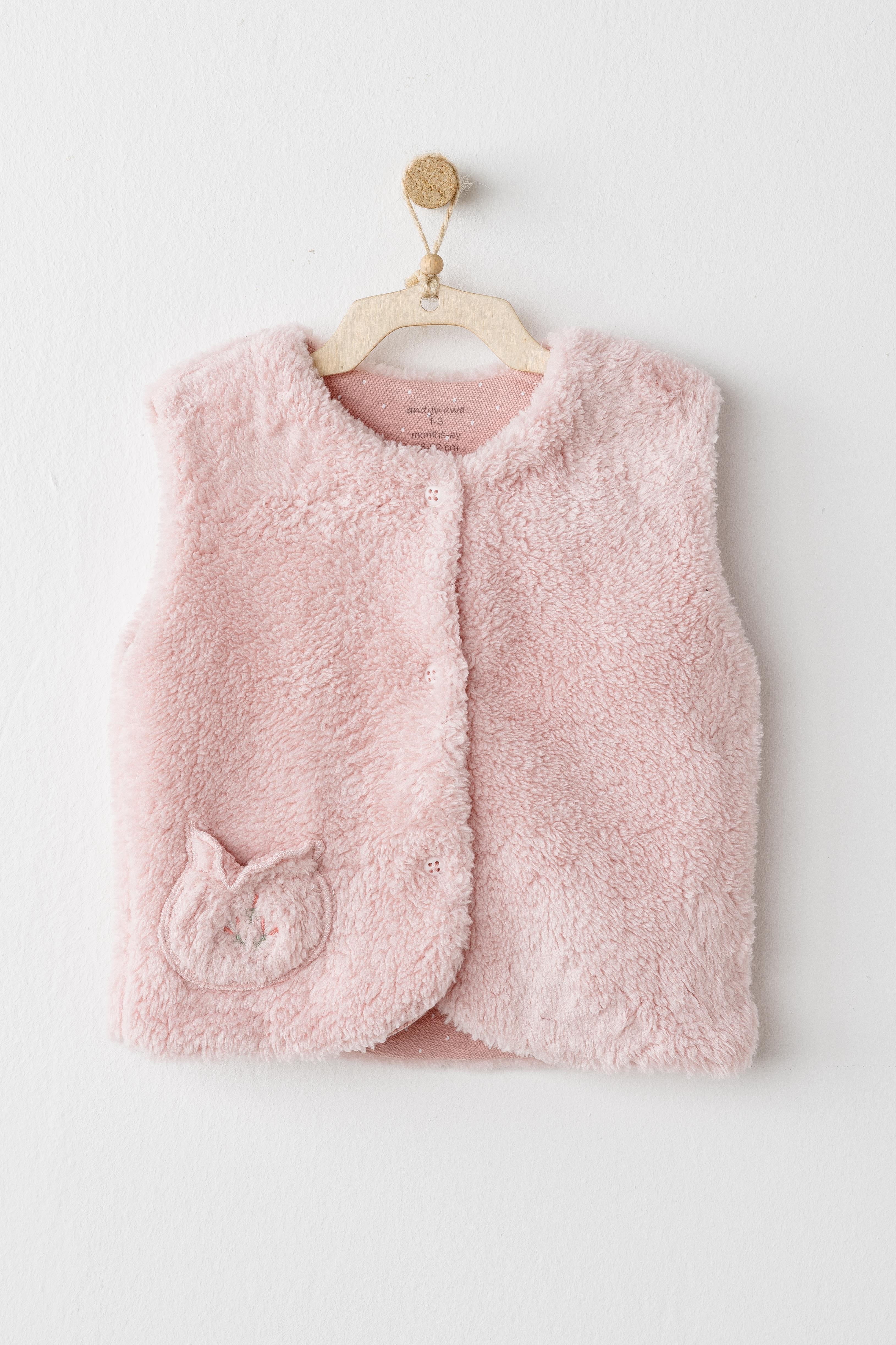 ANW-AC26094Kız Bebek Yelek Vest Welsoft Mon Petıt Amour AC26094