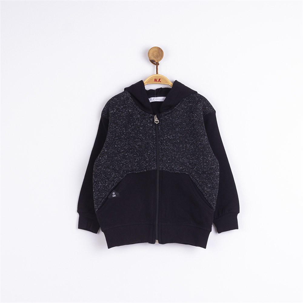 NK-43601Nk Kids NM43601 Erkek Bebek Trikolu Fermuarlı Hırka
