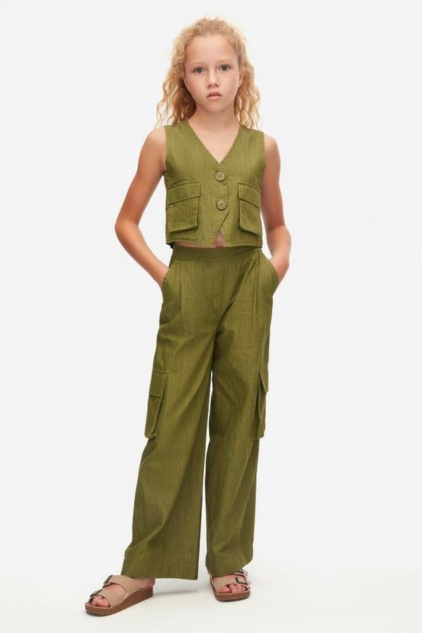 NKY-38305Kız Çocuk Cactus Yelek
