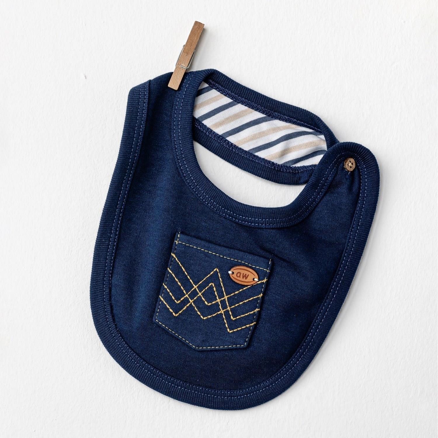 ANW-AC24555Erkek Bebek Önlük Bibs Sailor Bear AC24555