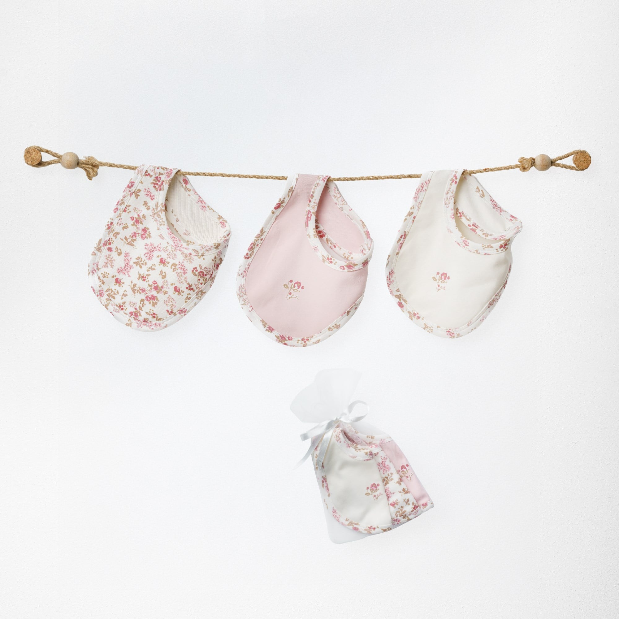 ANW-AC27009Kız Bebek Önlük 3 Pcs Bıbs Floral Dreams ANW-AC27009