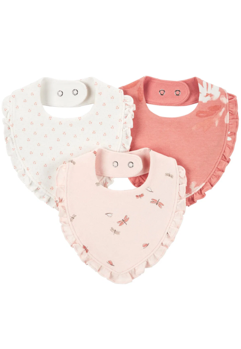 CTR-1P600510Kız Bebek Önlük Set 3'lü Paket 1P600510