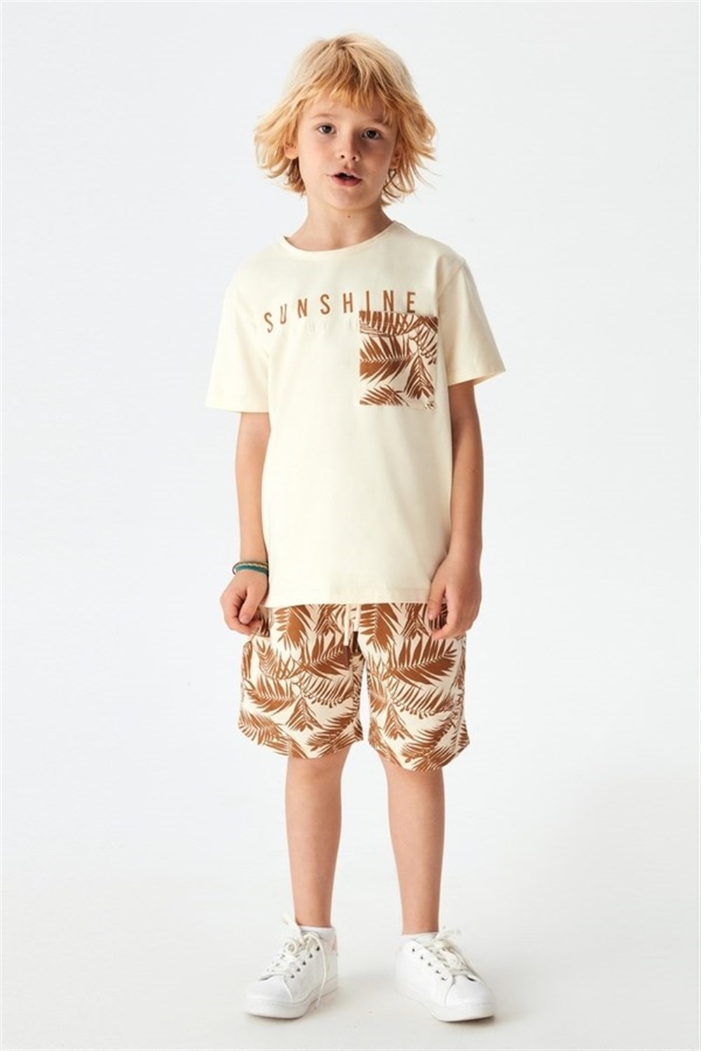 Nk Kids NM42325 Erkek Çocuk Tropikal Tshırt