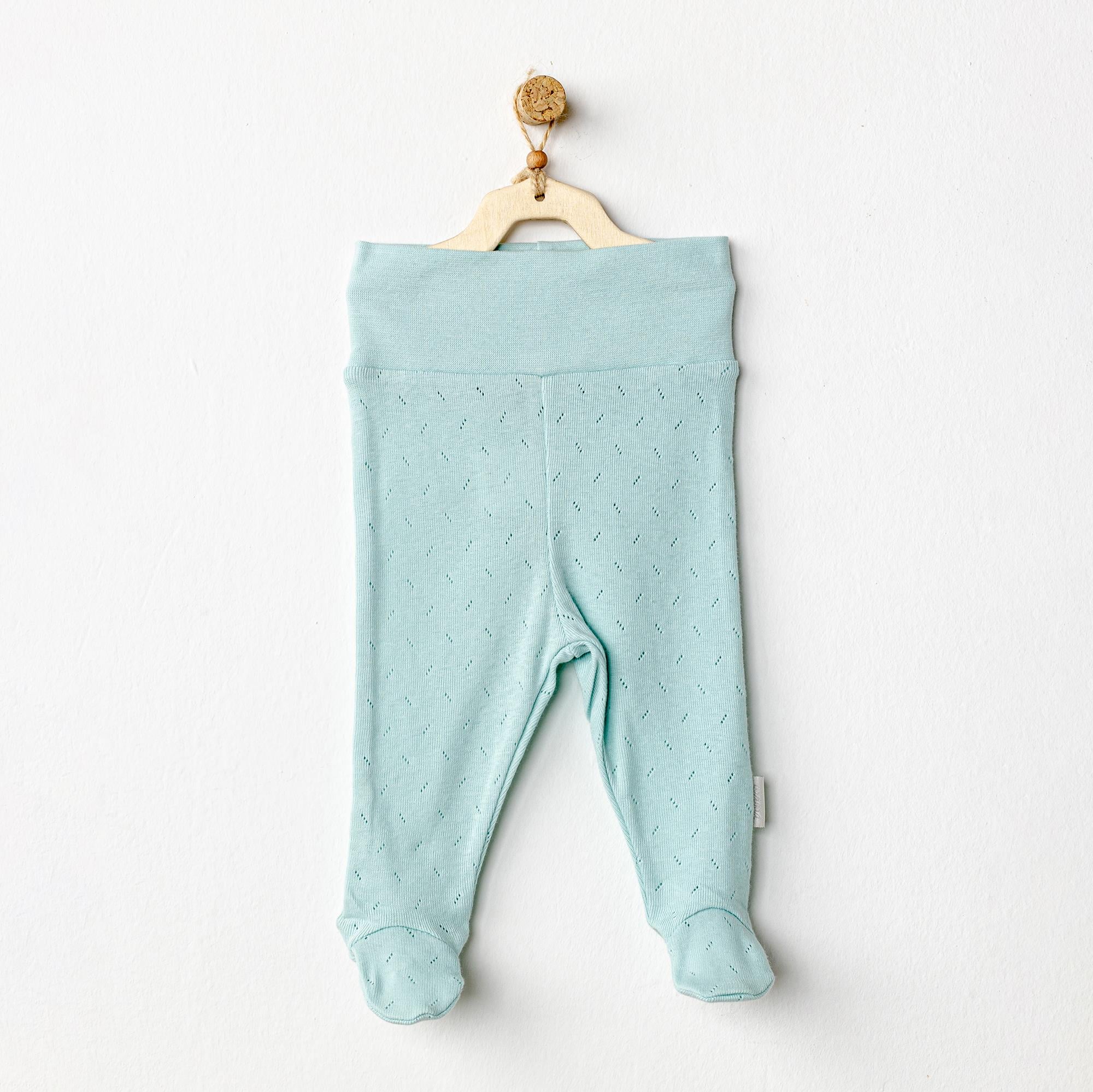 ANW-AC24706Bebek Patikli Pantolon Footed Pants Jacquard Basic AC24706