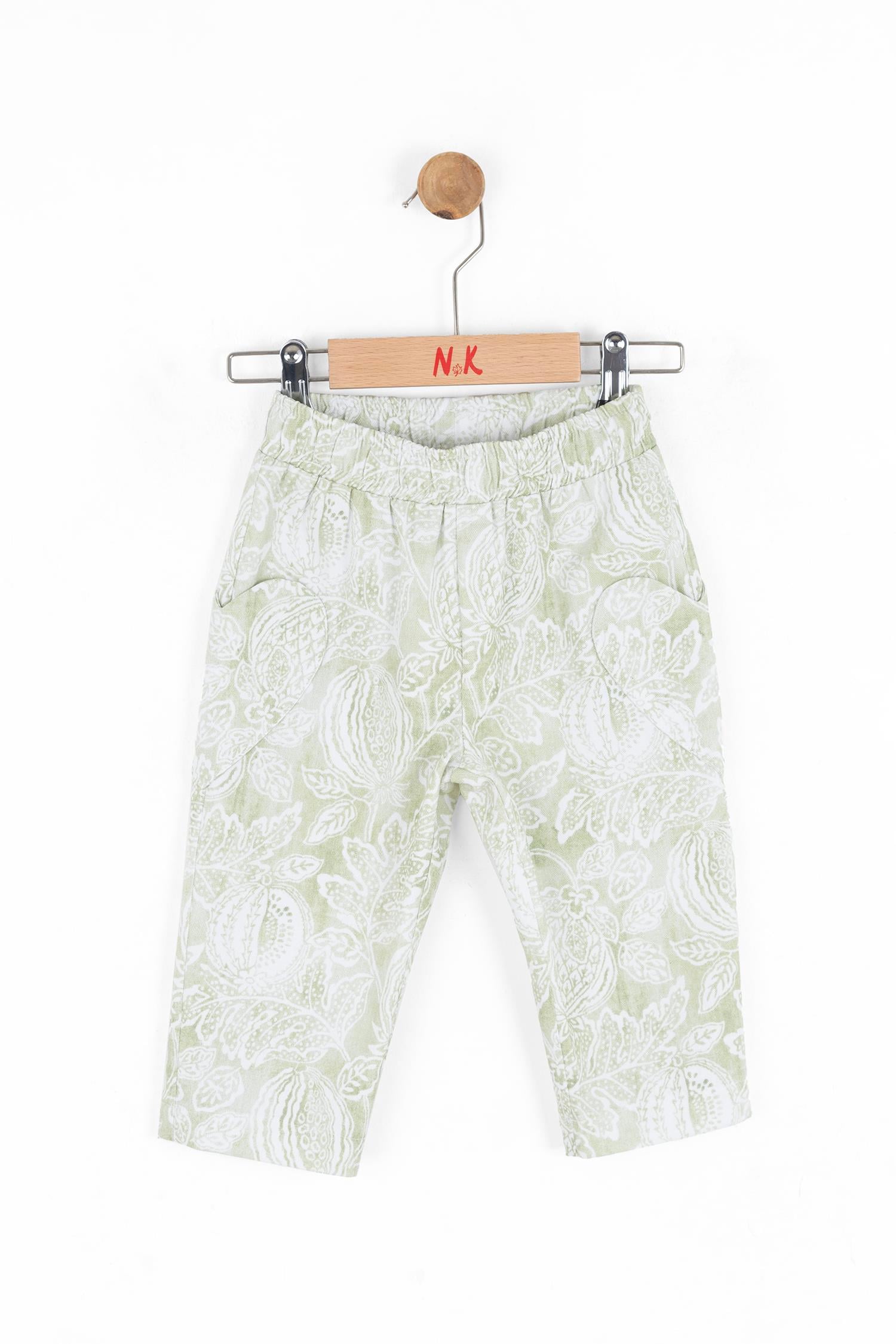 NK-51609Kız Çocuk Sunflower Powder Pantolon NK-51609