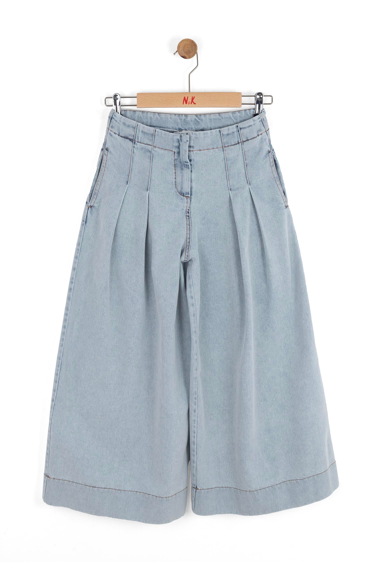 NK-51705Kız Çocuk Pileli Pantolon NK-51705