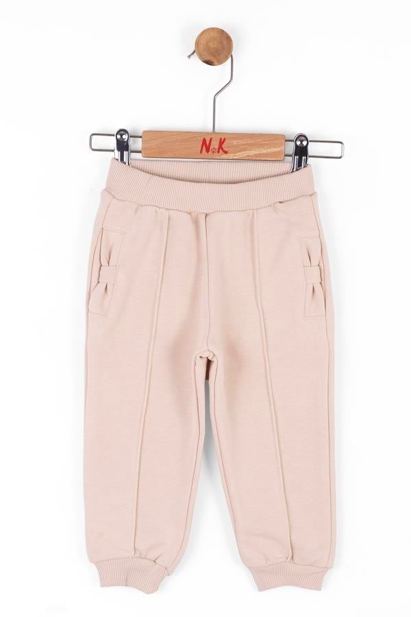 NK-57613Kız Çocuk Cebi Fiyonklu Pantolon