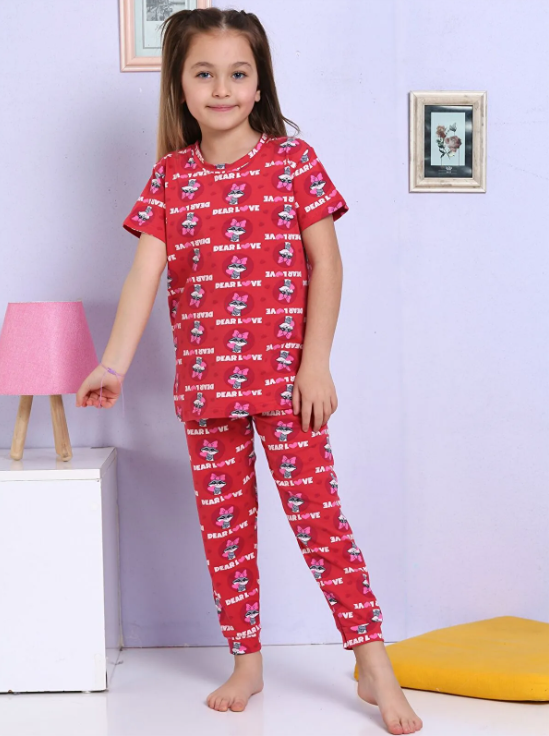 ELM-1073Kız Çocuk Yazlık Şortlu Takım Tavşan ELM-1073