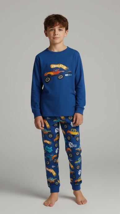 ELM-3081Erkek Çocuk Pijama Takımı Monster ELM-3081