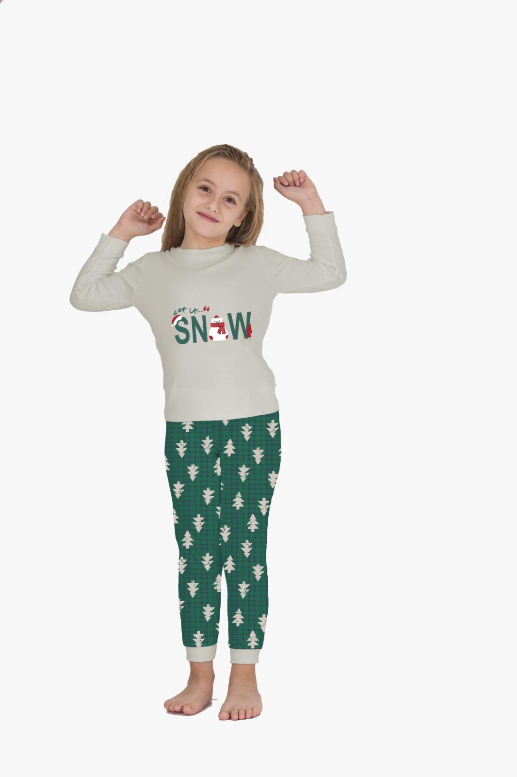 ELM-4017Kız Çocuk Pijama Takımı - Snaw
