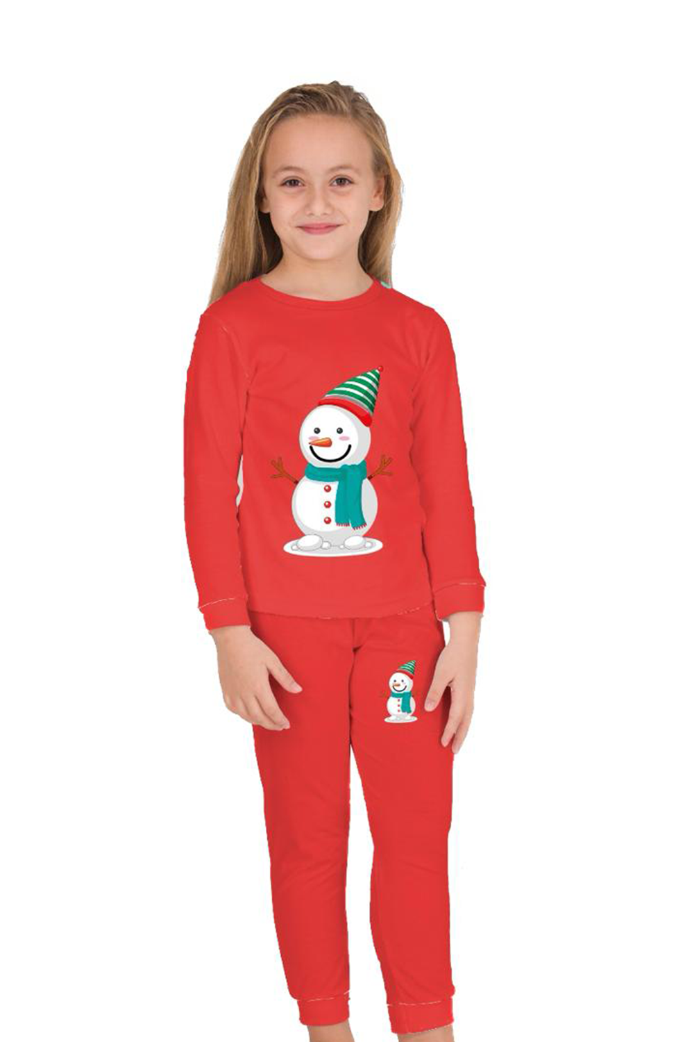 ELM-4019Kız Çocuk Yeni Yıl Yılbaşı Temalı Pijama Takımı