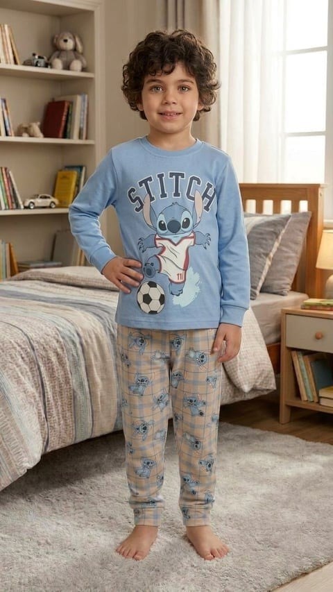 TAR-4460Erkek Çocuk Baskılı Pijama Takım TAR-4460