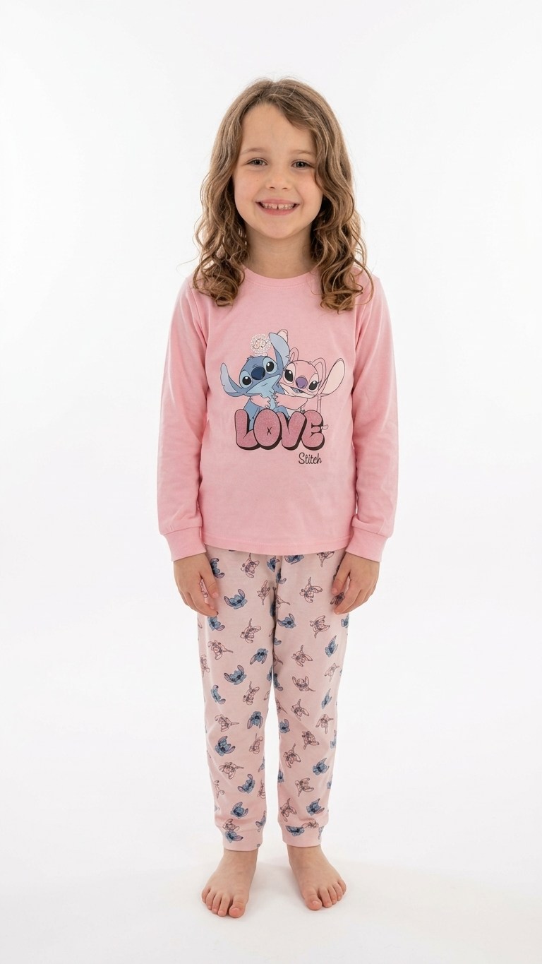 TAR-6730Kız Çocuk Baskılı Pijama Takım TAR-6730