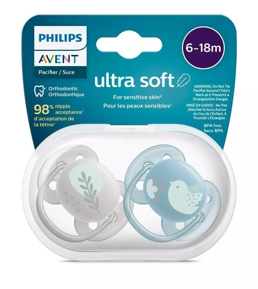PAV-091/15Philips Avent SCF091/15 Ultra Soft 6-18 Ay 2'li Erkek Emzik
