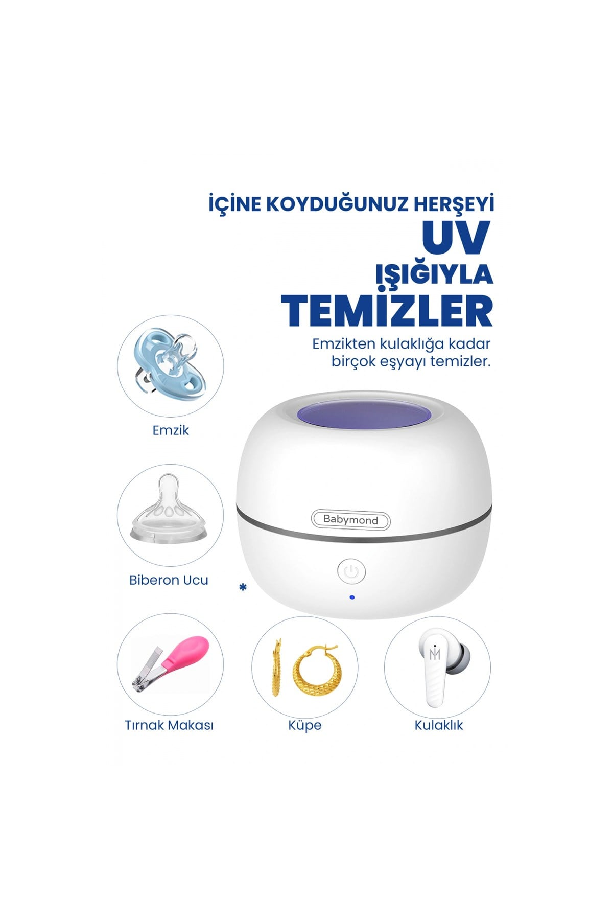 BMN-XS150Cleanaura Ultraviyole Şarj Edilebilir Temizlik Cihazı - Mikrobiyoloji Onaylı