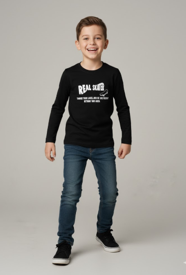 DMB-4088Erkek Çocuk Real Skater Baskılı Mevsimli Sweat DMB-4088