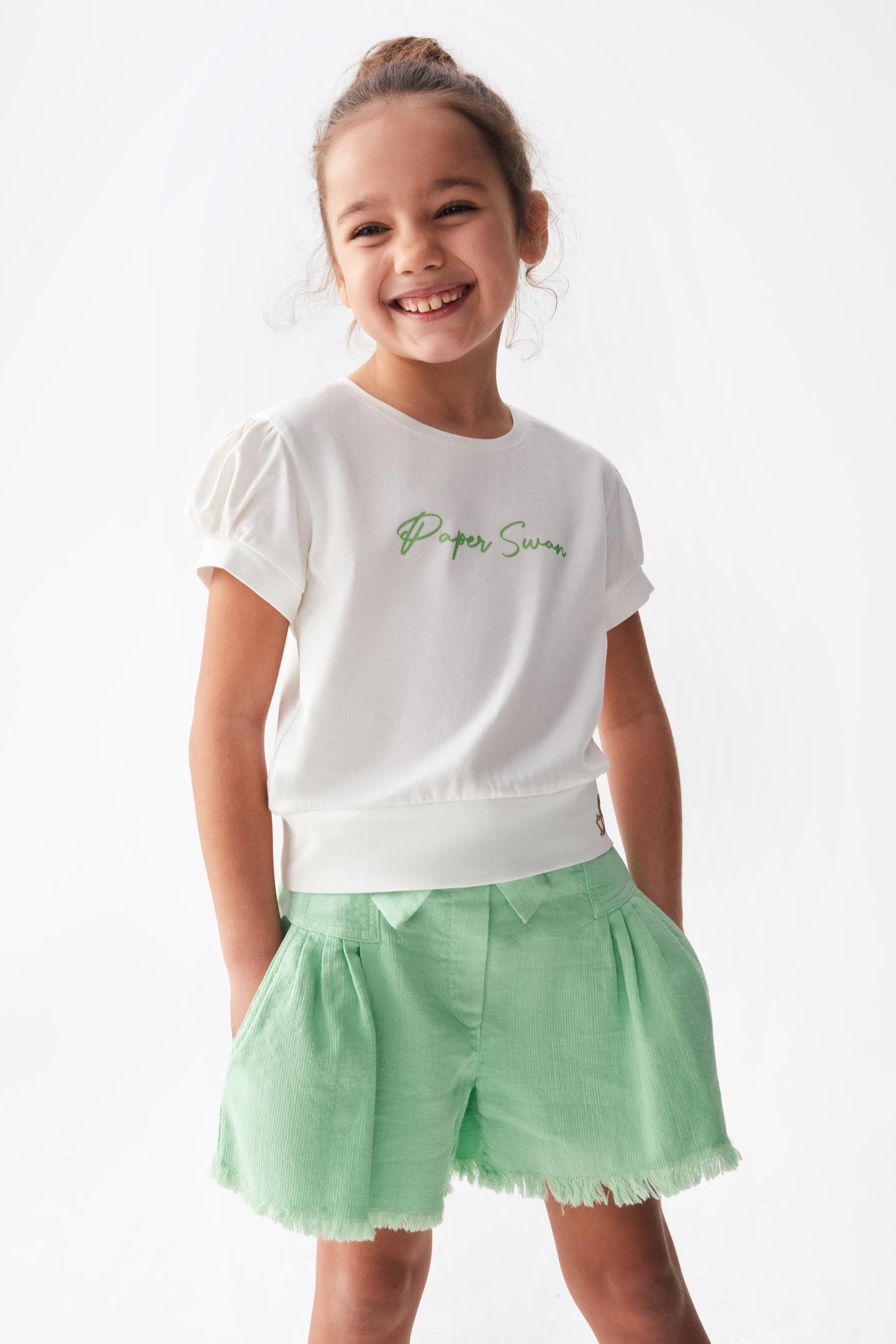 NKY-36512Kız Çocuk Paper Swan Tshirt 36512