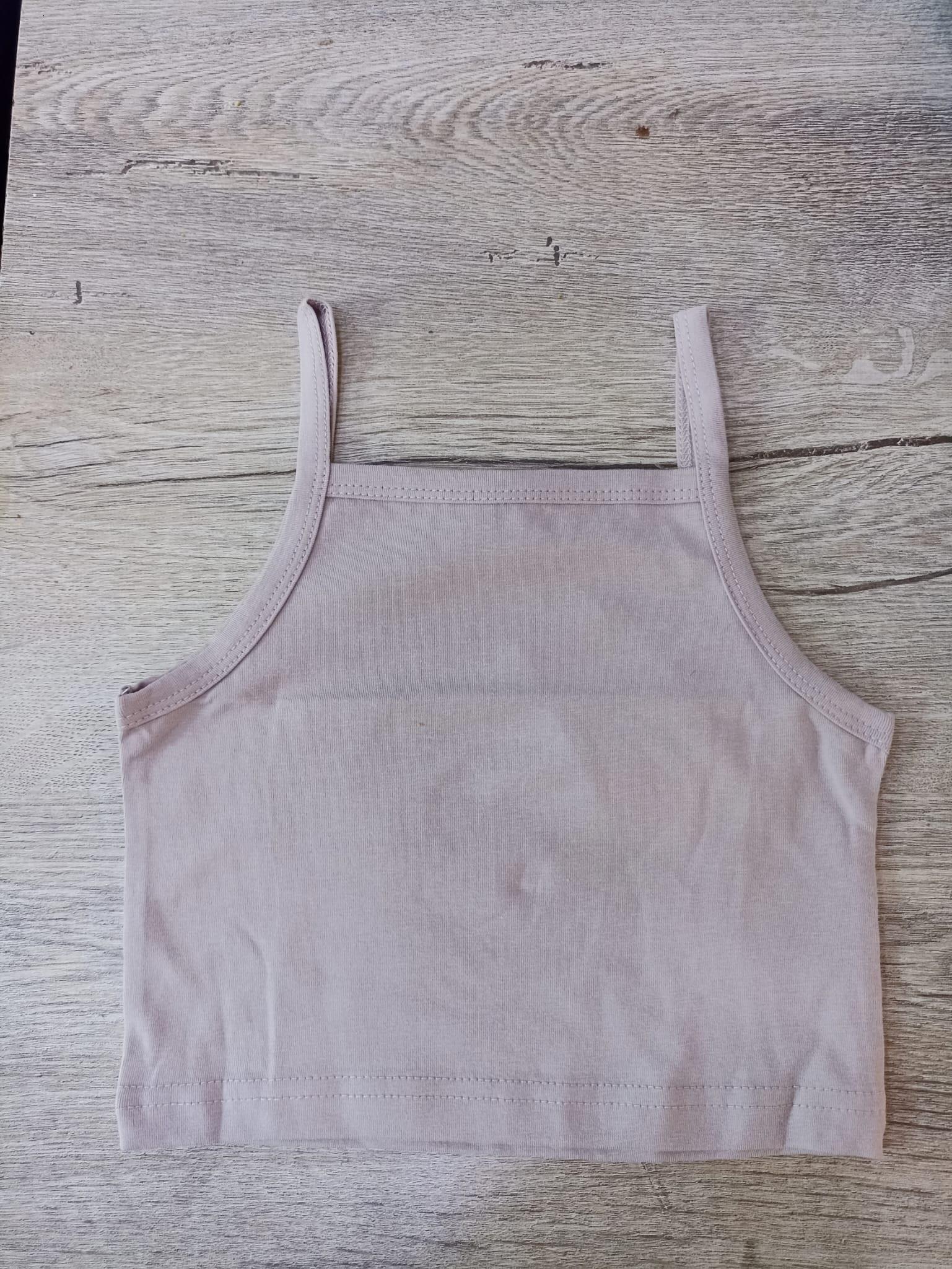 WRG-3686Kız Çocuk 5-14 Yaş İp Askılı Crop Body