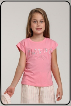 ESC-36011Kız Çocuk Pembe Bluz