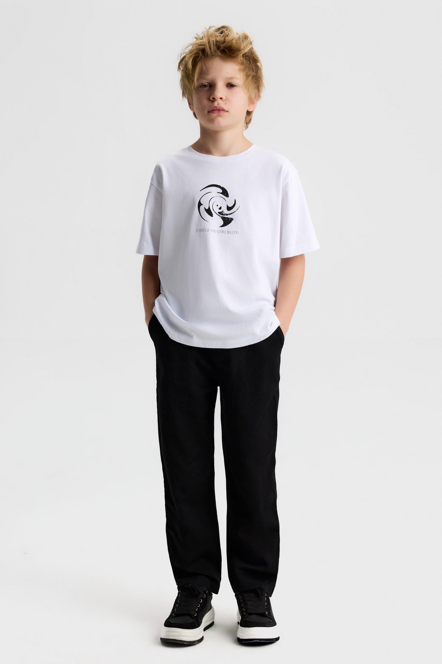 NK-41306-YErkek Çocuk Circle Tişört NK-41306