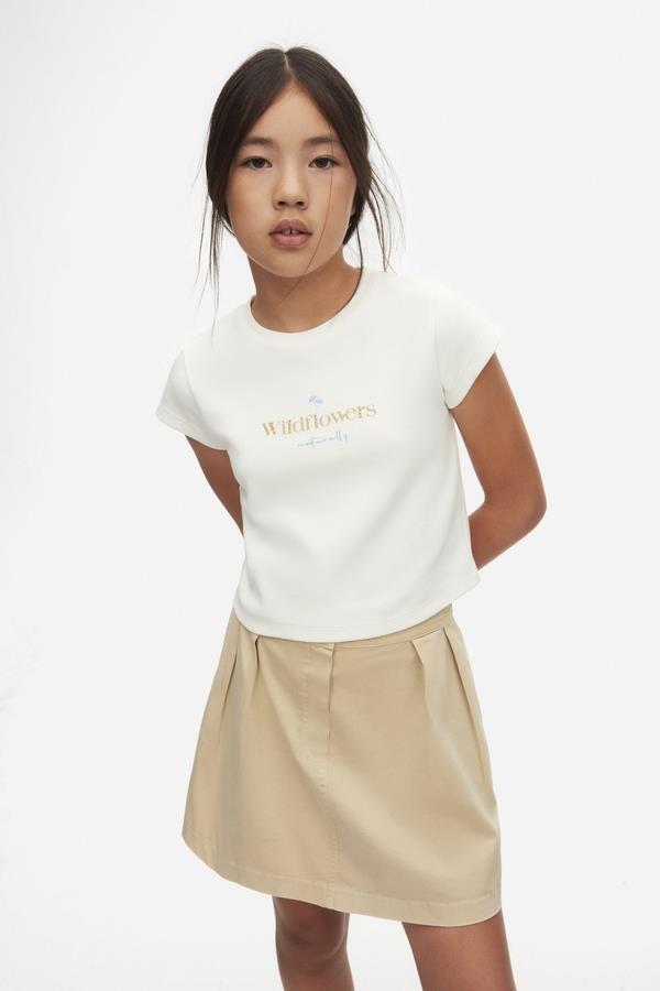 NKY-38360Kız Çocuk Naturally Tshirt