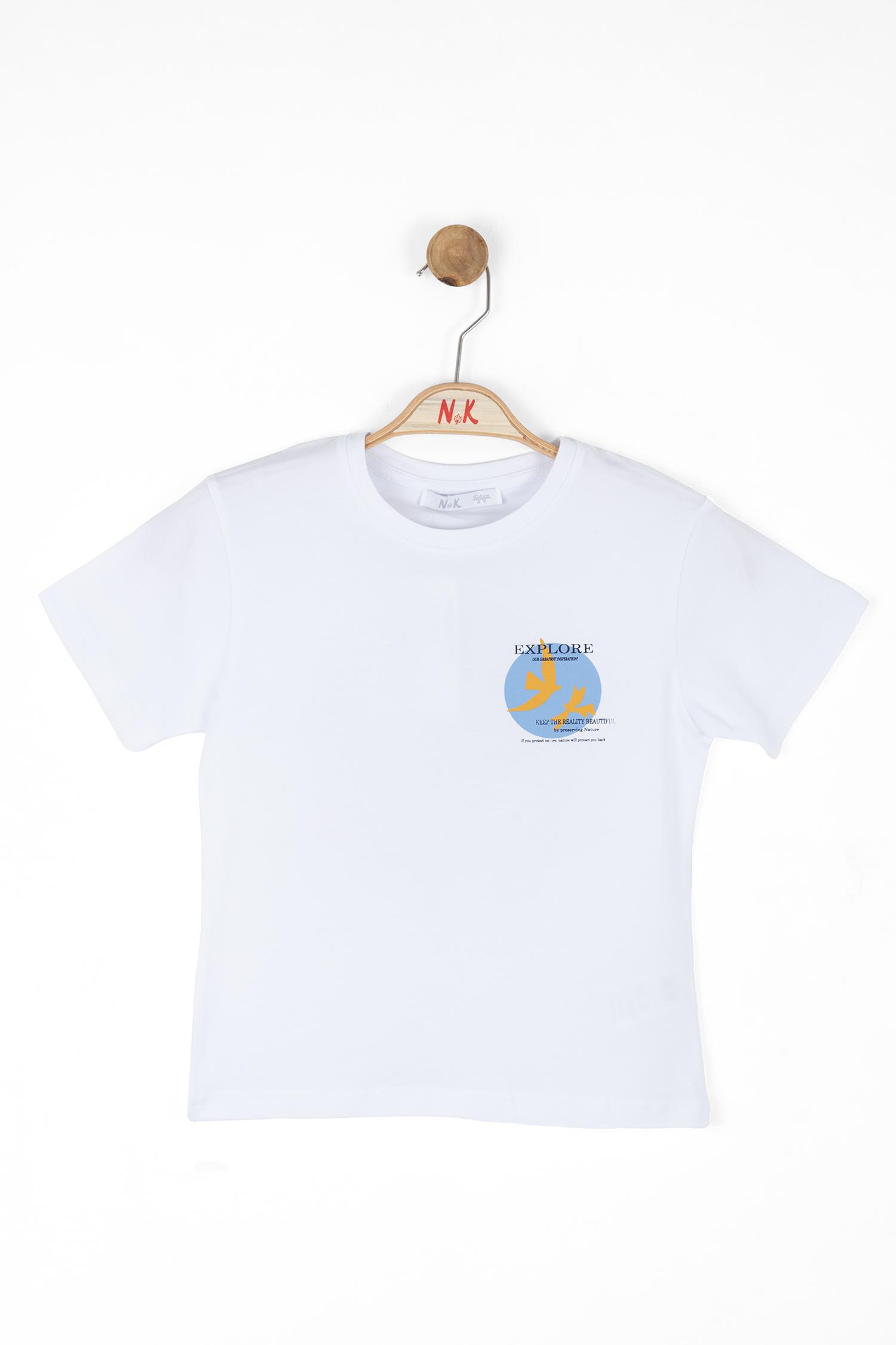 NKY-46538Erkek Çocuk Bird Tshirt 46538