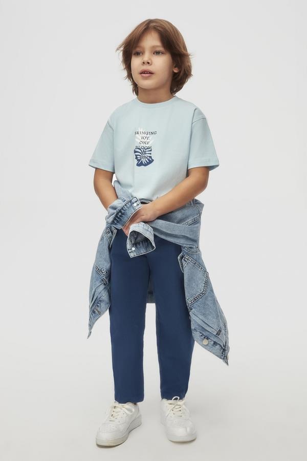 NKY-48504Erkek Çocuk Floral Tshirt 48504