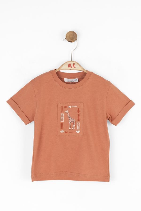 NKY-48600Erkek Bebek Gıraffe Tshirt