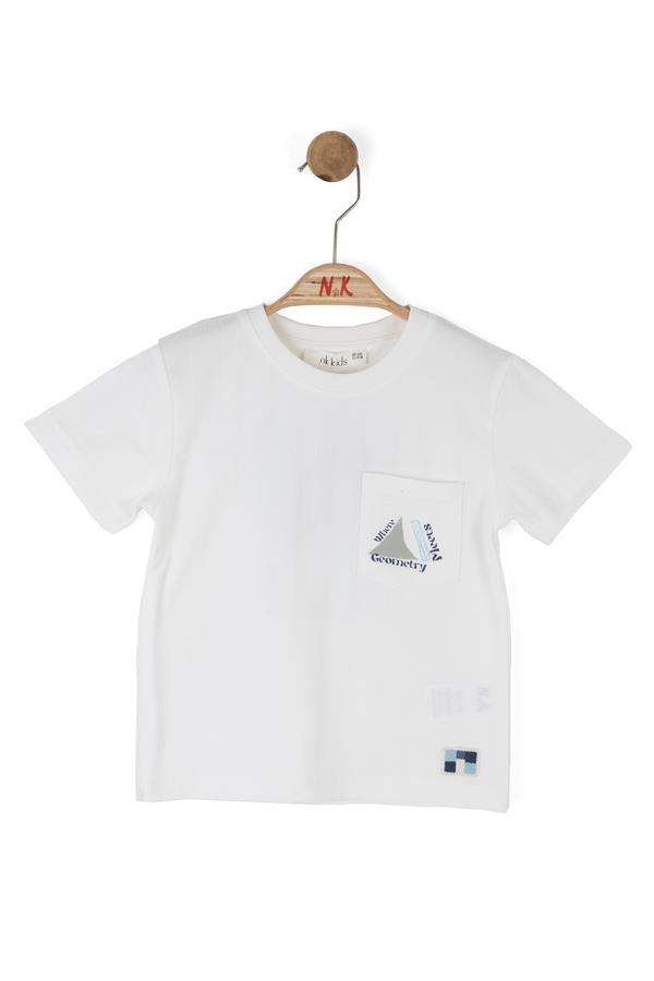 NKY-48604Erkek Bebek Geometry Tshirt 48604