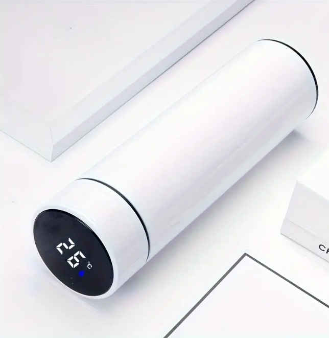 NBK-T500BPaslanmaz Çelik Led Göstergeli Soğuk Sıcak İçecek Termosu  Beyaz 500 ml