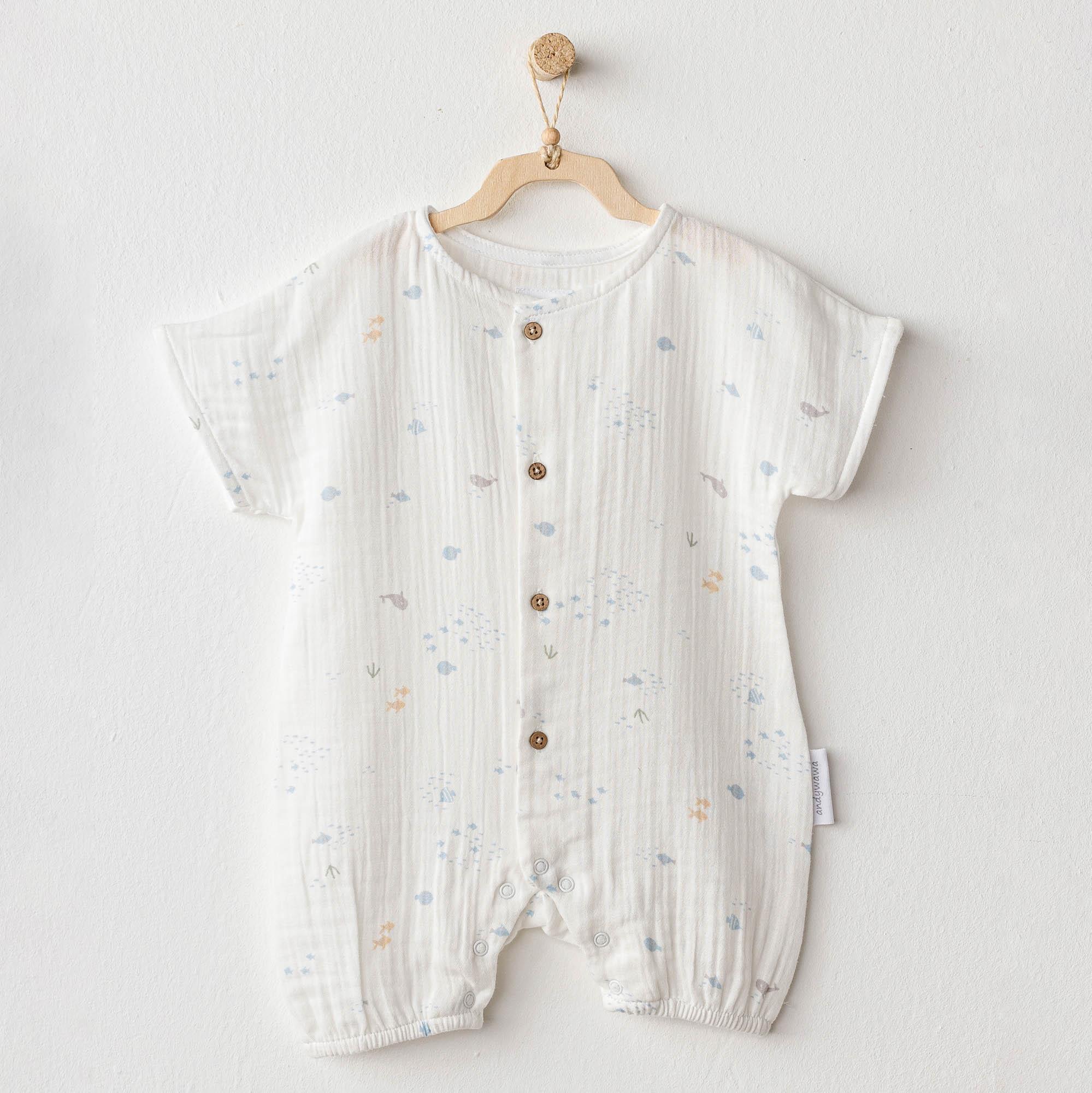 ANW-AC25611Erkek Bebek Tulum Romper AC25611