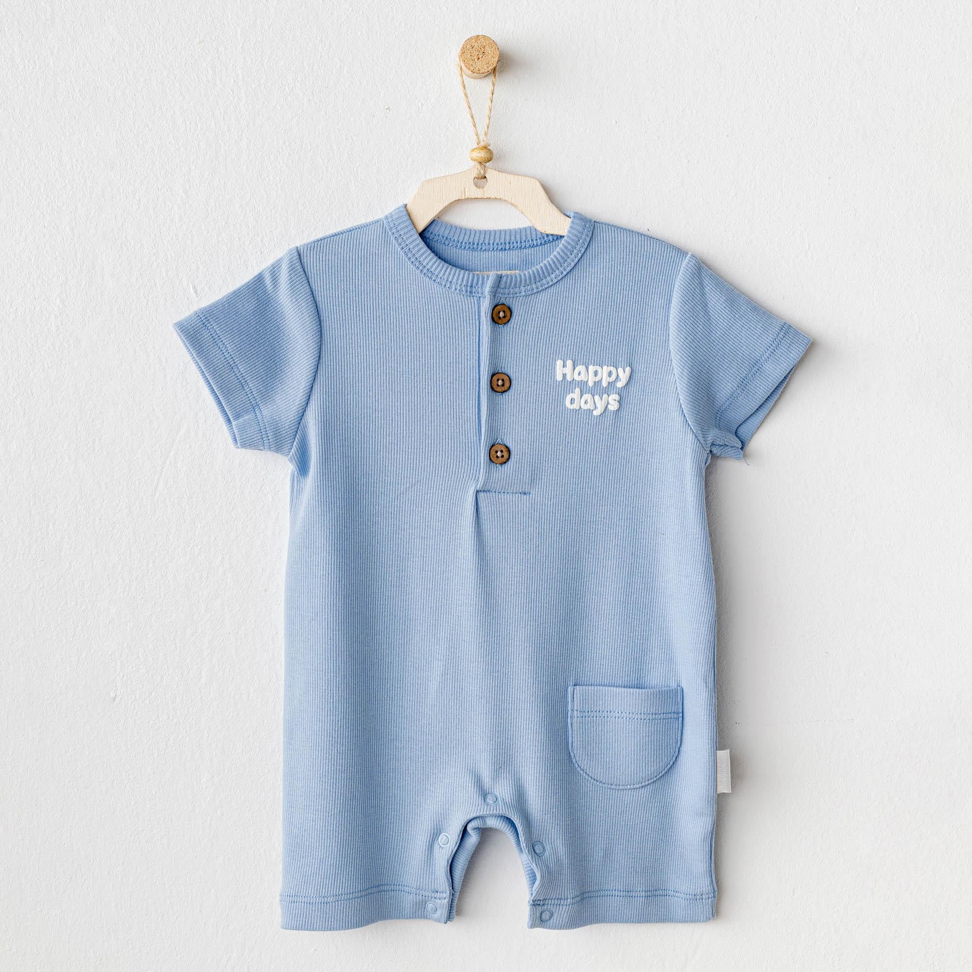 ANW-AC25893Erkek Bebek Tulum Romper Basic AC25893