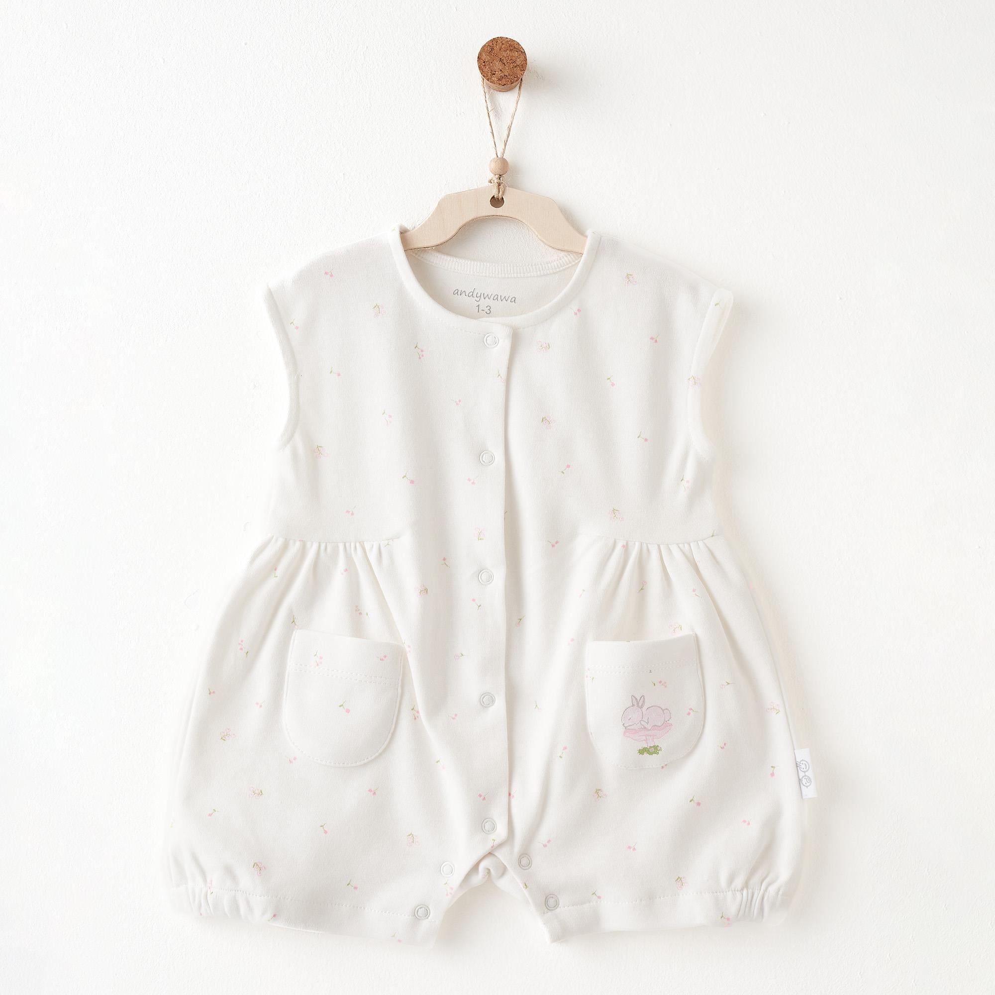 ANW-AC26506Kız Bebek Tulum Romper Summer Tıme ANW-AC26506