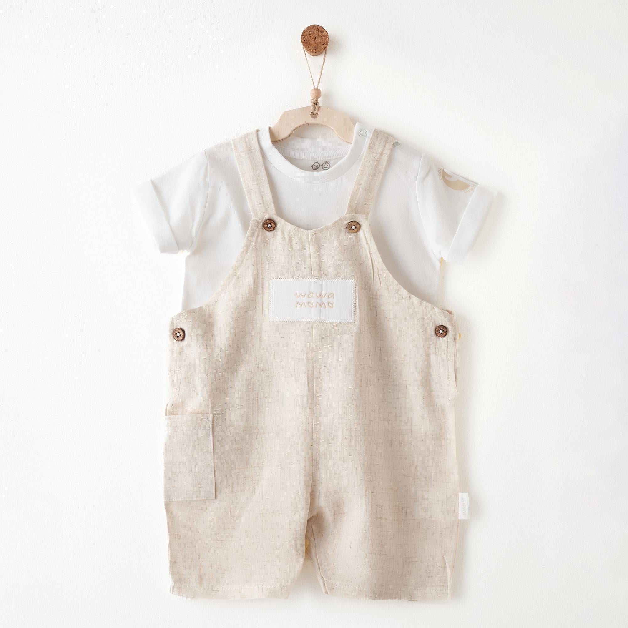 ANW-AC26722Erkek Bebek Salopet Set ANW-AC26722