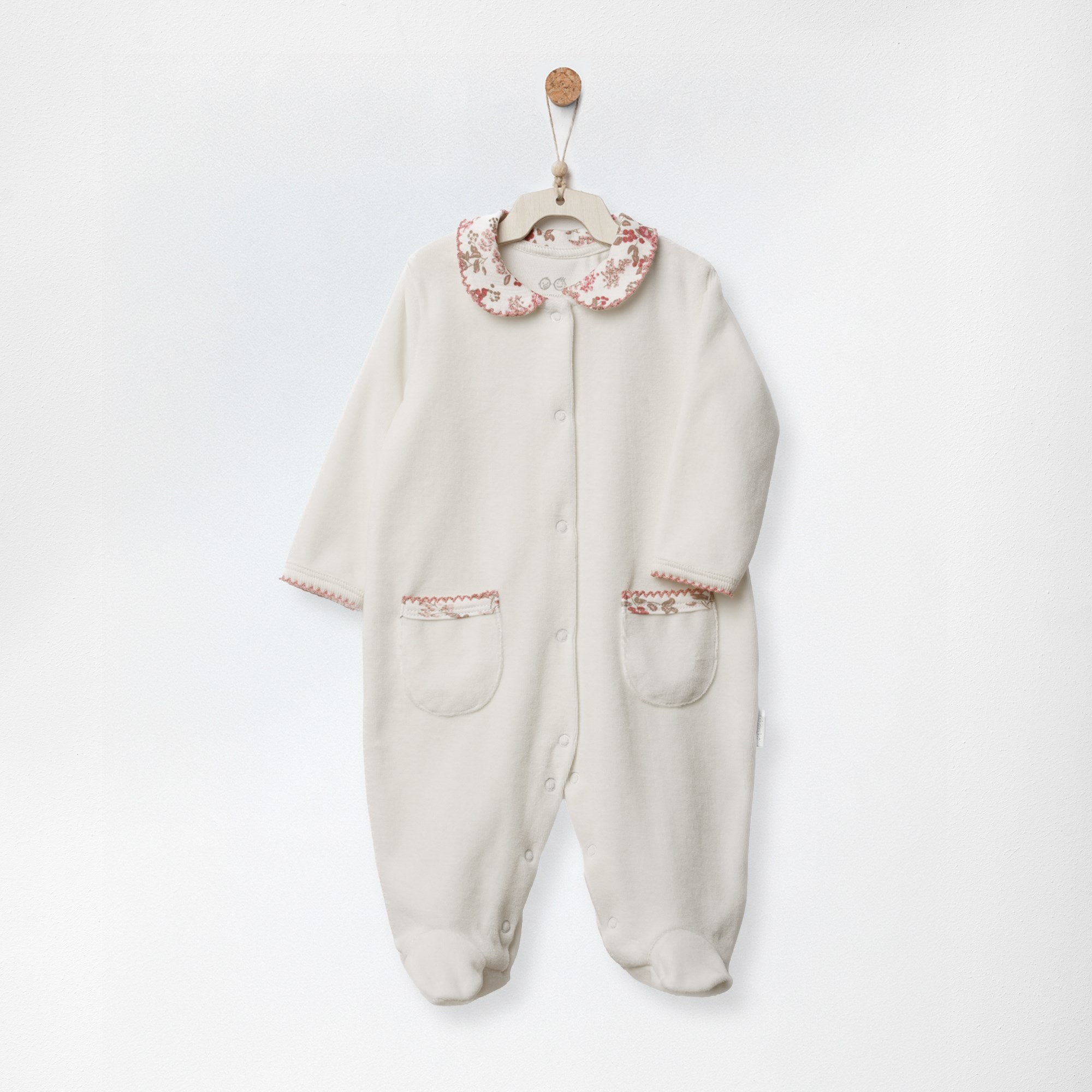 ANW-AC27003Kız Bebek Tulum Romper Velvet Floral Dreams ANW-AC27003