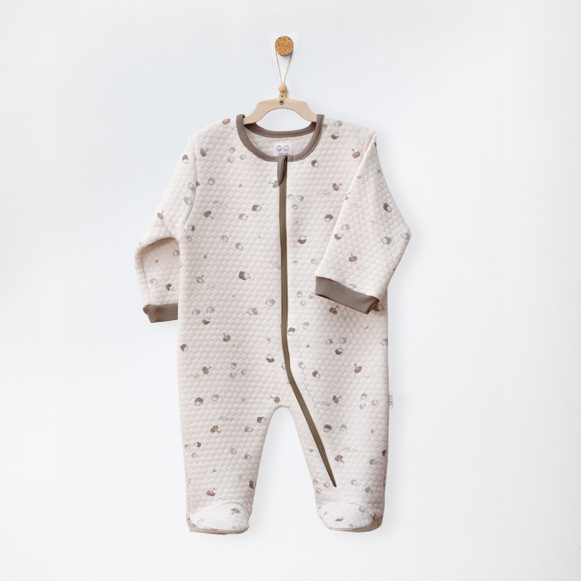 ANW-AC27063Erkek Bebek Tulum Romper Hedgegog Family ANW-AC27063