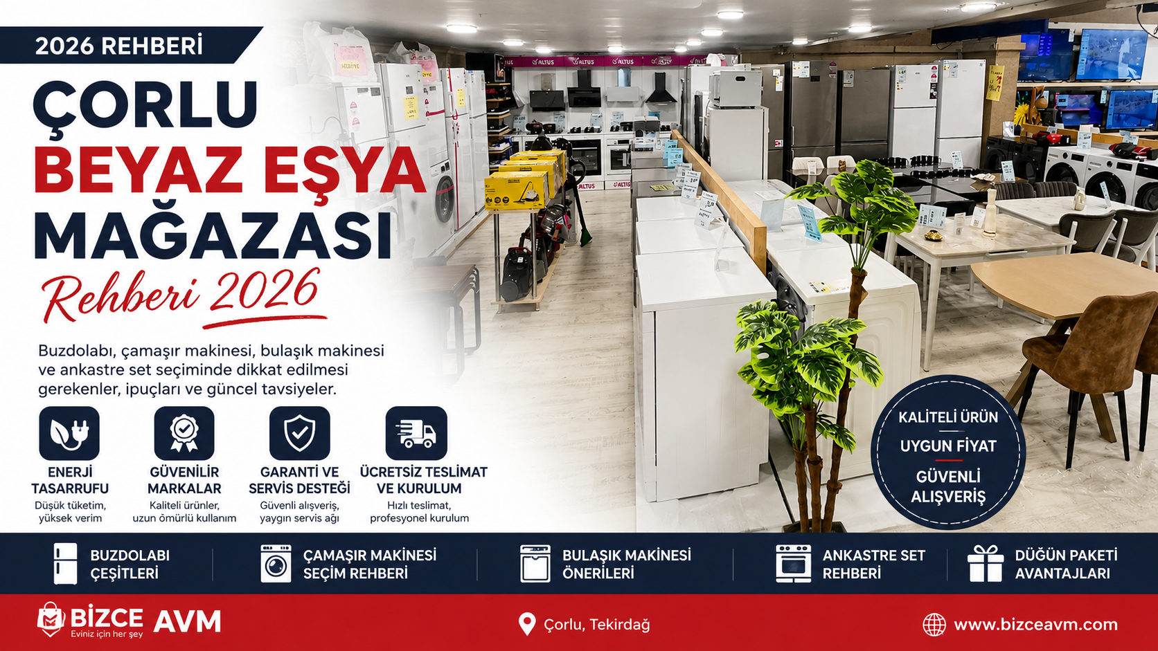 Çorlu Beyaz Eşya Mağazası Rehberi 2026