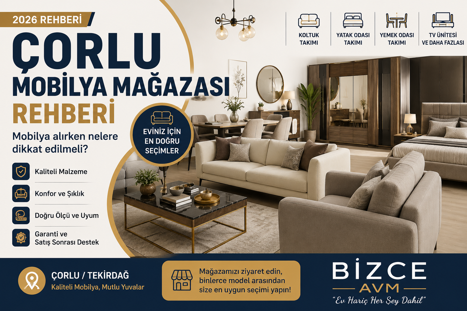 Çorlu mobilya mağazası