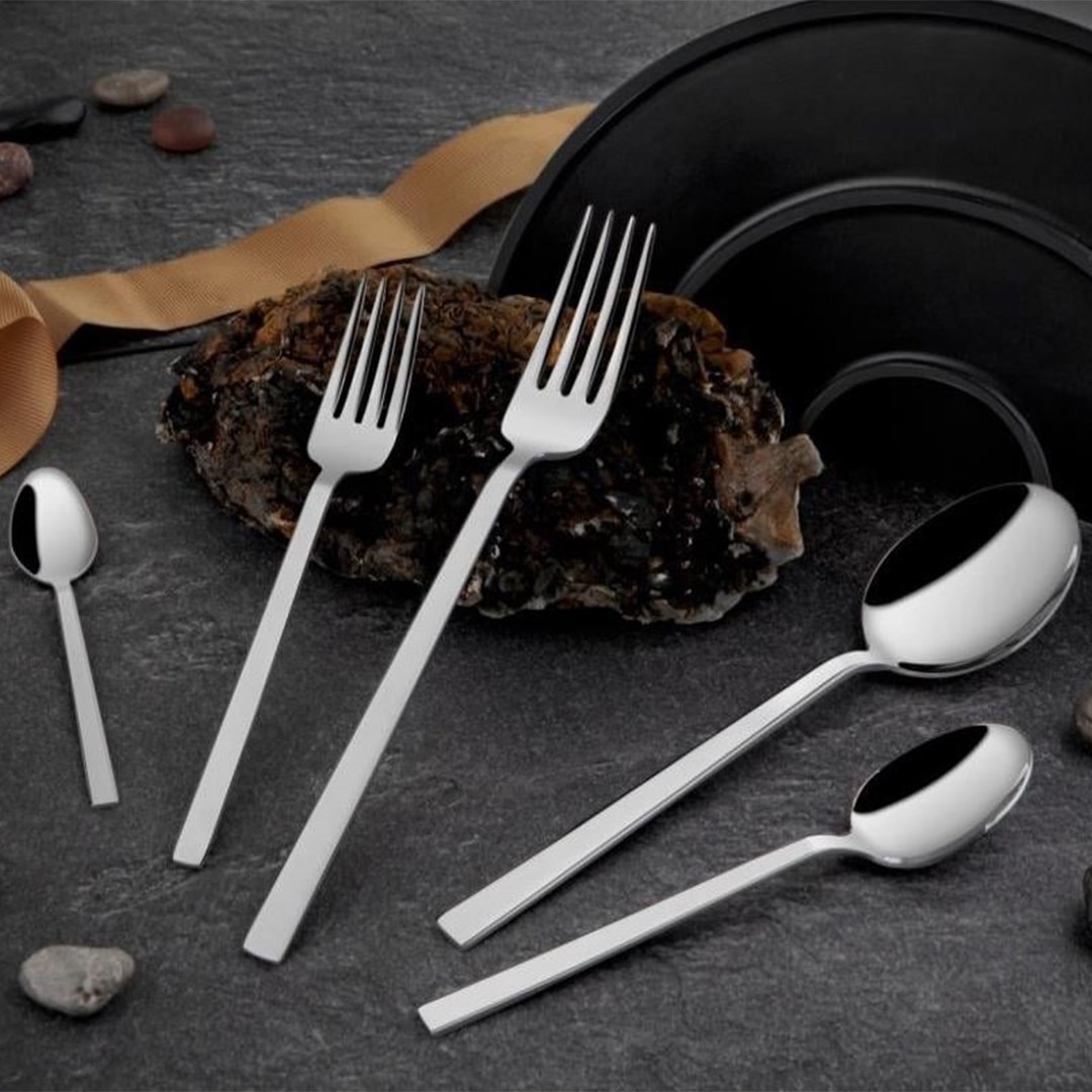 Falez Begonya Sade Desen 30 Parça Çatal Kaşık Bıçak Takımı - 9061