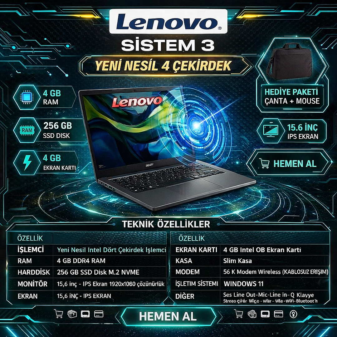 LENOVO SİSTEM 3