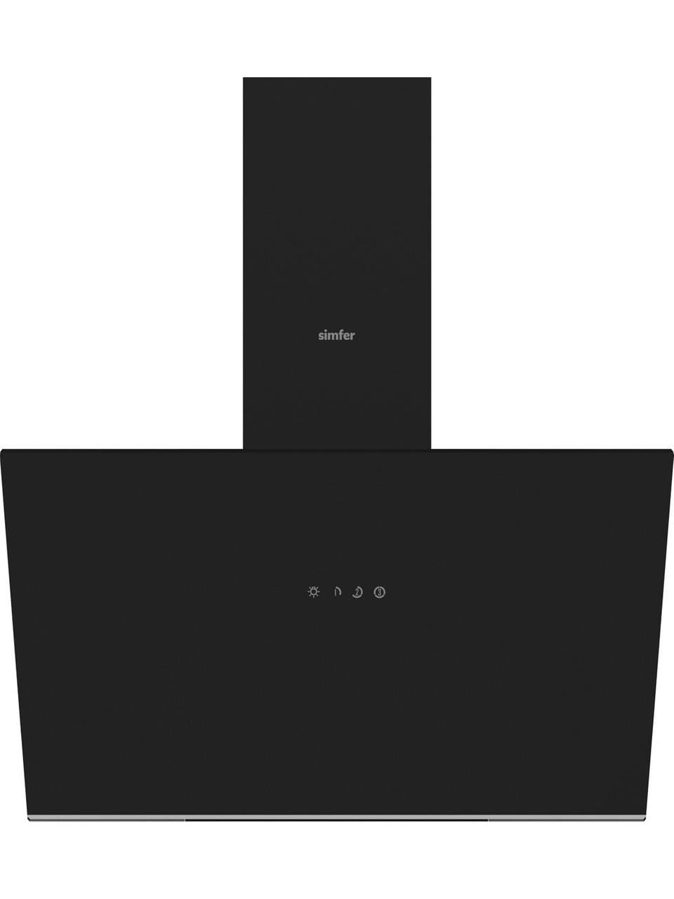 Simfer SD8721 60 cm Siyah Eğimli Cam Davlumbaz