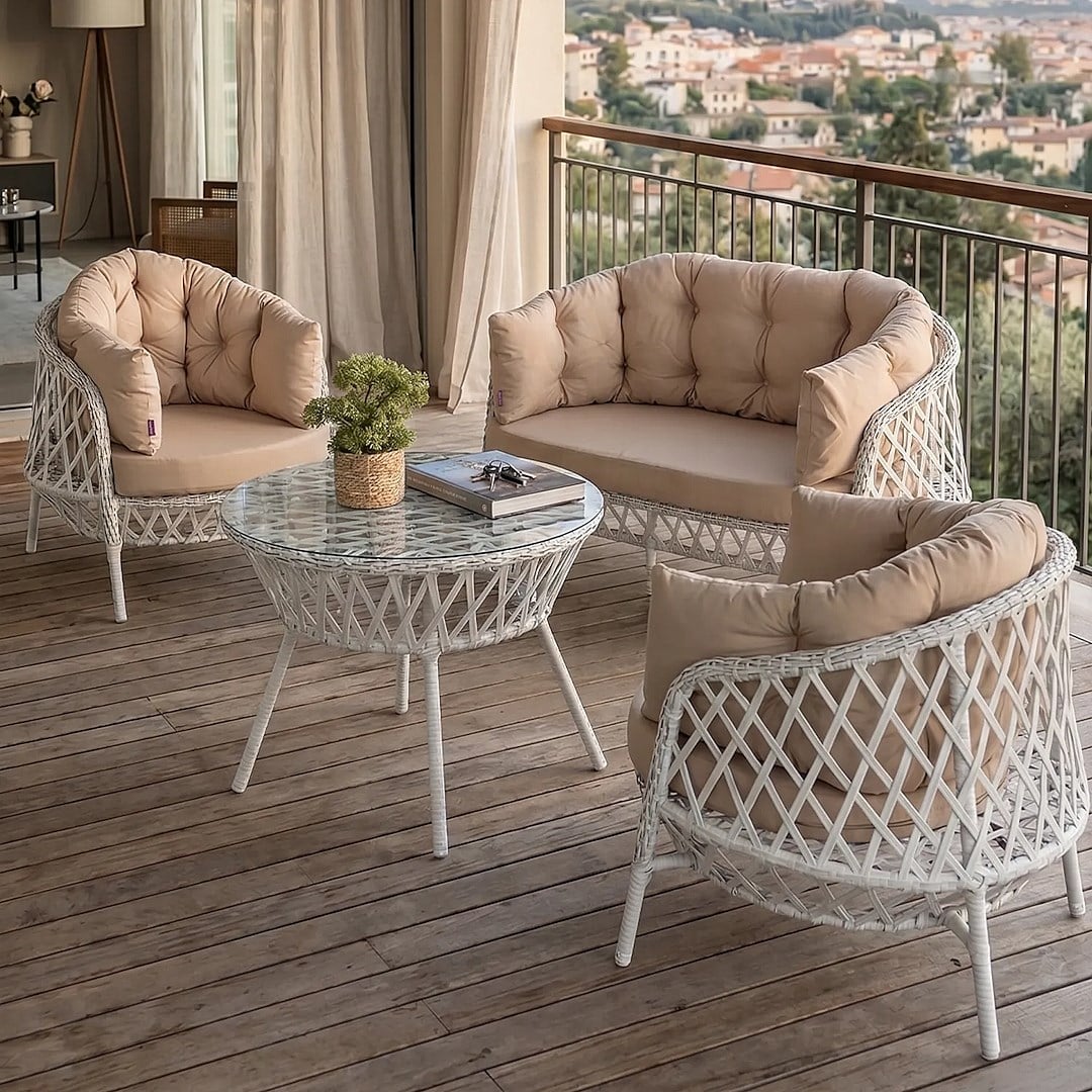 Viola 2+1+1 Cappucino Bahçe Balkon Oturma Koltuk Takımı
