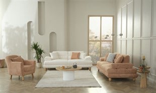 TOSCANA Modern Lüks Konfor Geniş Oturum Bazalı Koltuk Takımı