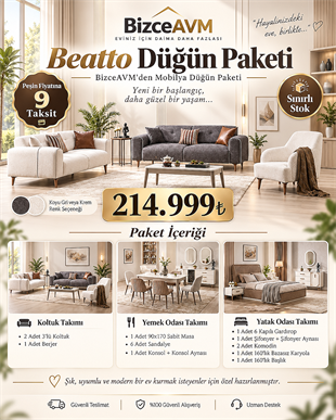 Beatto Mobilya Düğün Paketi