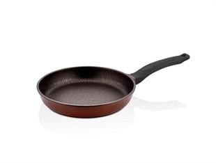 Falez Sedef 28 Cm Döküm Granit Tek Saplı Bordo Tava