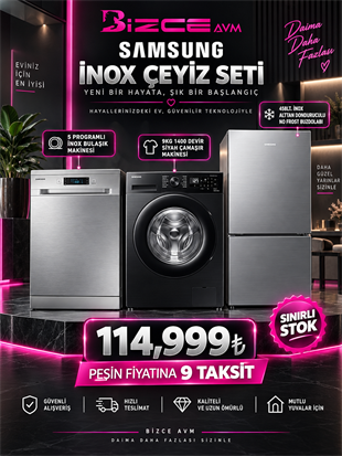 Samsung 3'lü İnox Düğün Çeyiz Seti