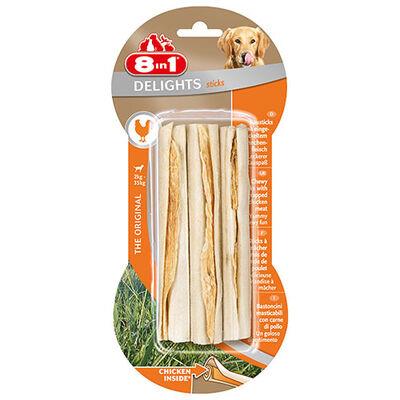 8in1 Delights Bones Sticks Tavuklu Çubuk Köpek Ödül Kemiği (3'lü) 75Gr 