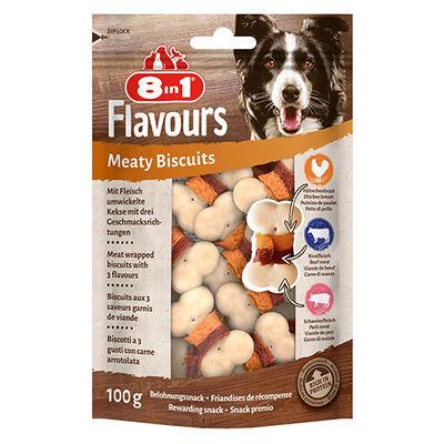 8in1 Flavours Meaty Biscuits Kıtır Köpek Ödül Bisküvisi 100Gr