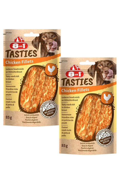 8in1 Tasties Chicken Fillets Tavuk Fileto Köpek Ödül Maması  85Gr X 2 Adet