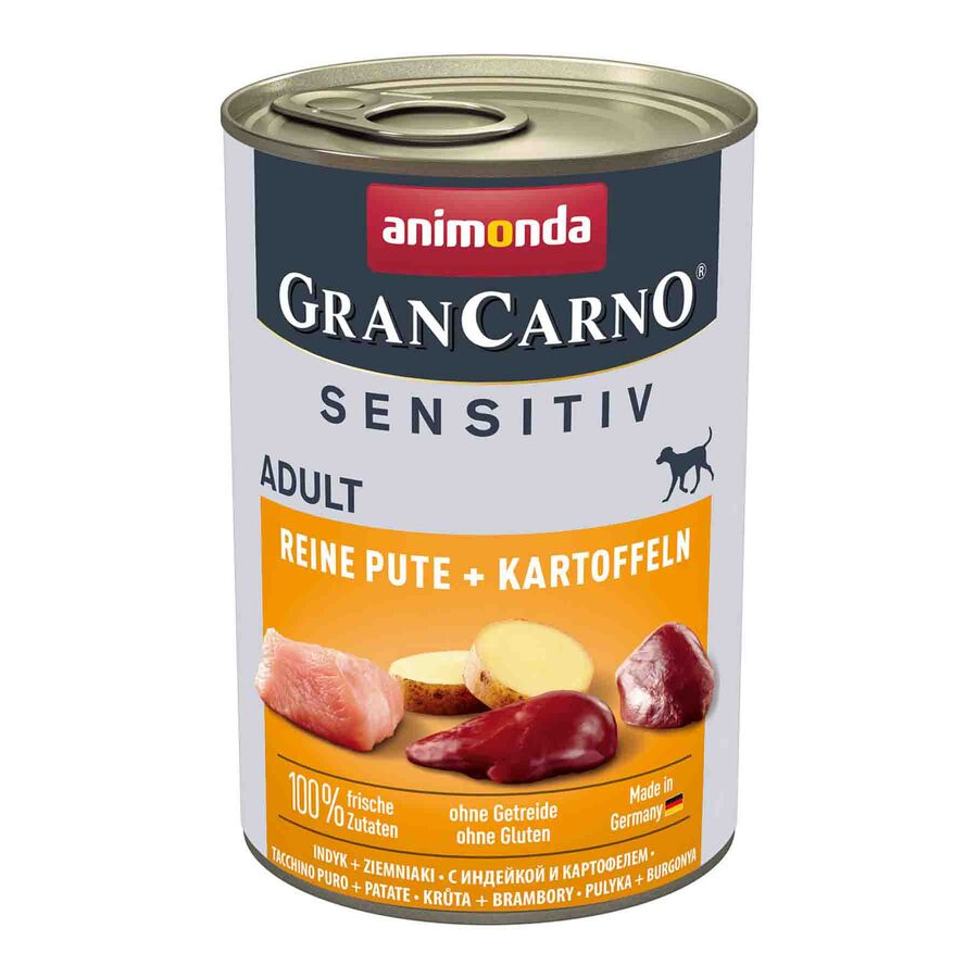 Animonda GranCarno Sensitive Hindili ve Patatesli Yetişkin Köpek Konservesi 400Gr